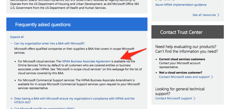 office 365 hipaa business associate agreement