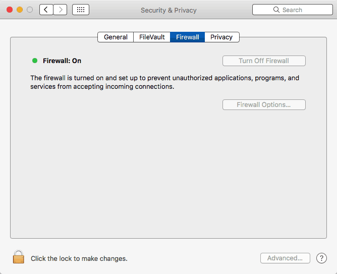 mac firewall