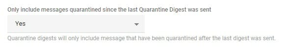 quarantine digest option