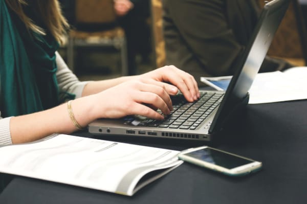 Healthcare professional using Google Meet for HIPAA compliant virtual communication