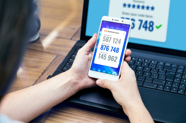Two factor authentication on smartphone for securing Google Meet HIPAA compliant access