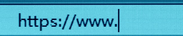 Close-up of HTTPS web address showing Gmail secure connection