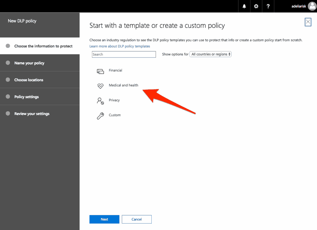 Creating a HIPAA data loss prevention policy in Office 365 for medical and health compliance
