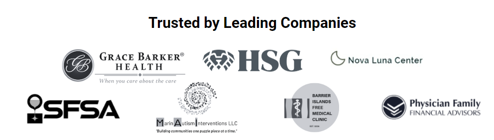 Trusted healthcare and financial companies using Adelia Risk for HIPAA compliance support