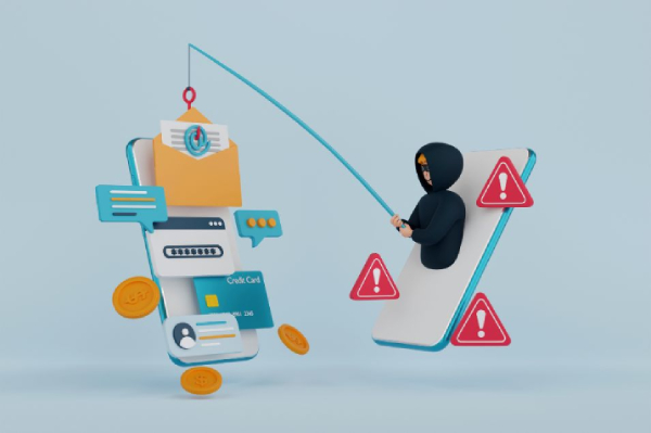 Phishing attack illustration showing risks of unsecured Google Meet use without HIPAA compliance