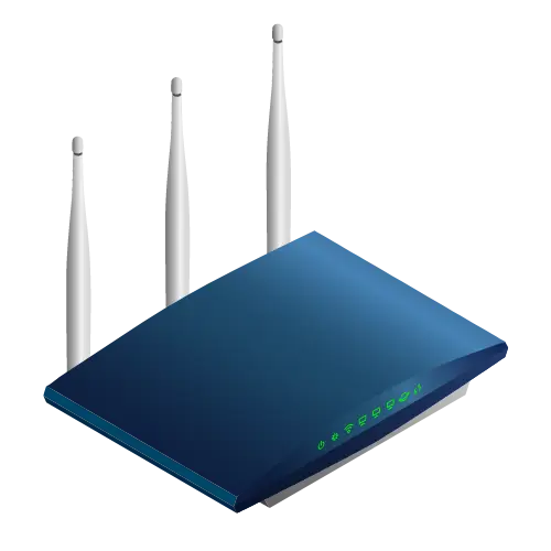 Wi-Fi router icon representing the secure wireless infrastructure costs—part of CMMC system changes required for compliant network access.