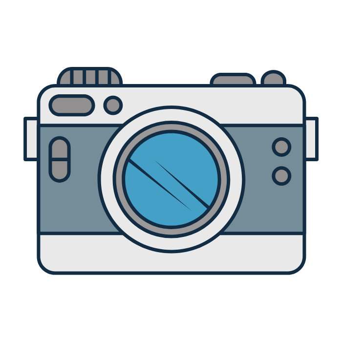 Camera icon symbolizing documentation and evidence collection during a cybersecurity attack investigation.