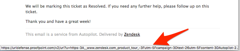 Animated “protected link” banner or security icon
