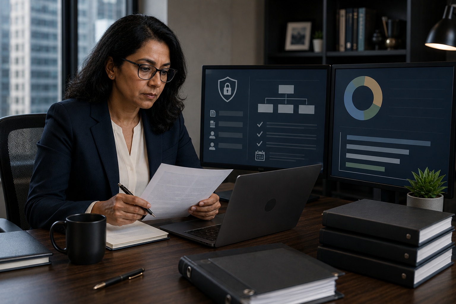 Registered investment adviser conducting a cybersecurity risk assessment to support policy development and regulatory compliance